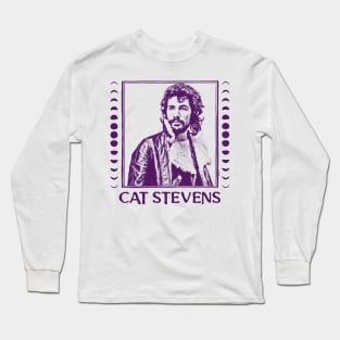 Cat Stevens /// Retro Fan Artwork Design Long Sleeve T-Shirt